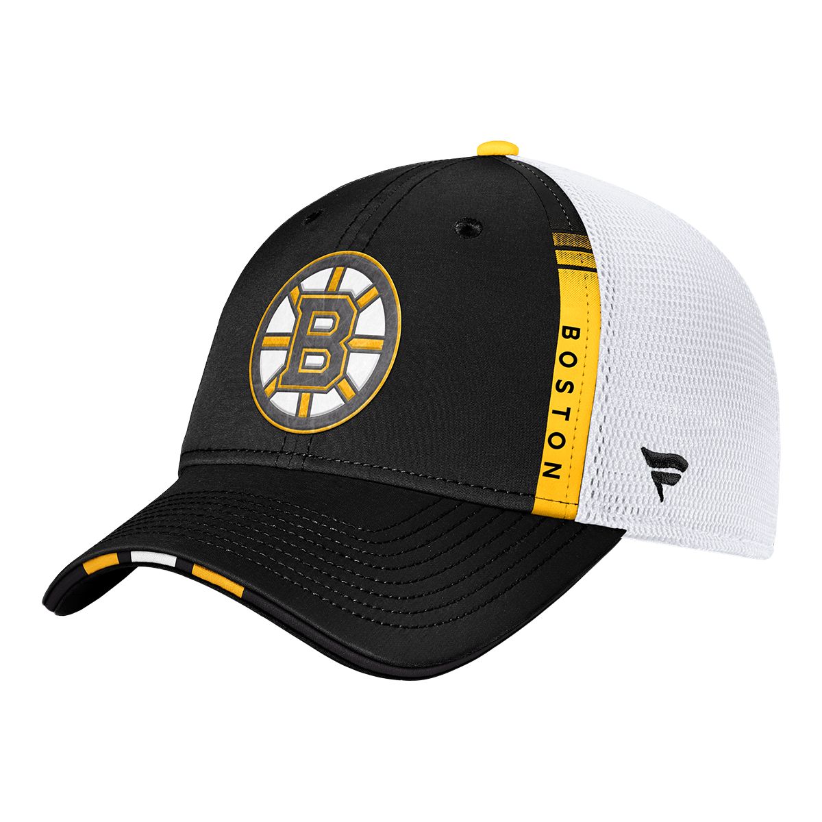 Boston Bruins Fanatics Authentic Pro Draft Trucker Hat, NHL, Hockey