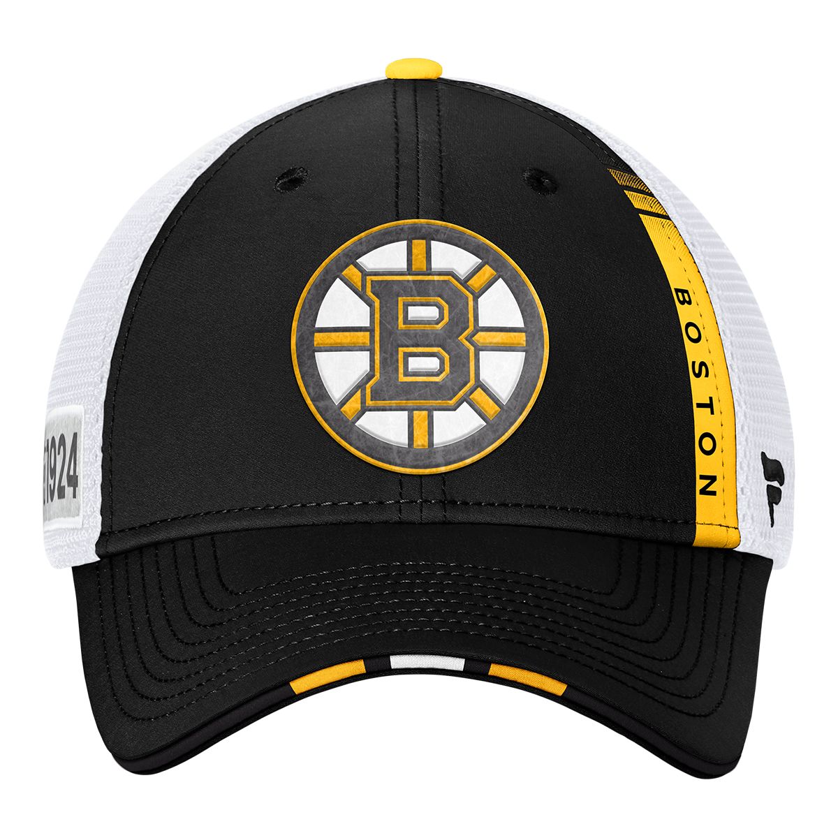 Boston Bruins Fanatics Authentic Pro Draft Trucker Hat, NHL, Hockey