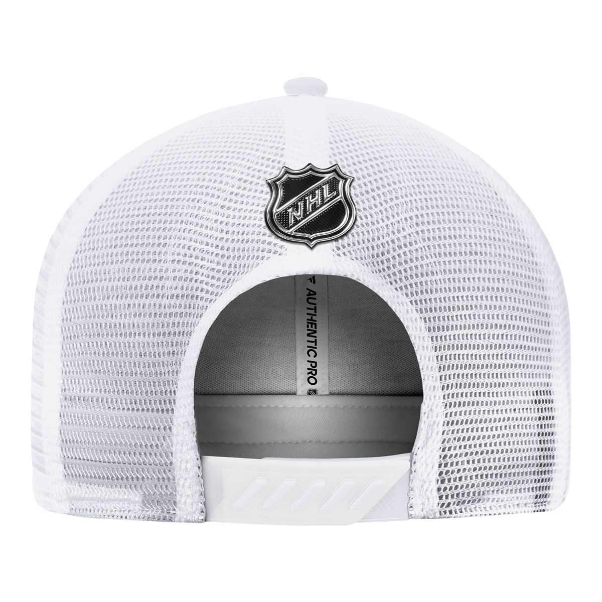 Toronto Maple Leafs Fanatics Authentic Pro Structured Draft Trucker Hat, NHL, Hockey Back_Flat