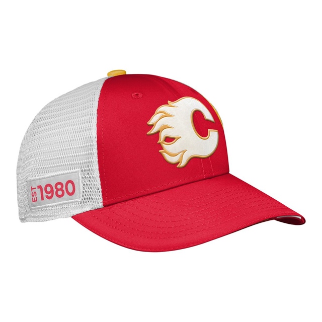 Calgary Flames Kids' Authentic Pro Draft Hat, NHL, Hockey Front_Angled_Right