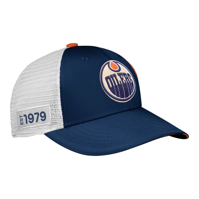 Edmonton Oilers Kids' Authentic Pro Draft Hat, NHL, Hockey Front_Angled_Right