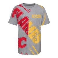 Youth Calgary Flames Outerstuff Overload T Shirt Front_Flat