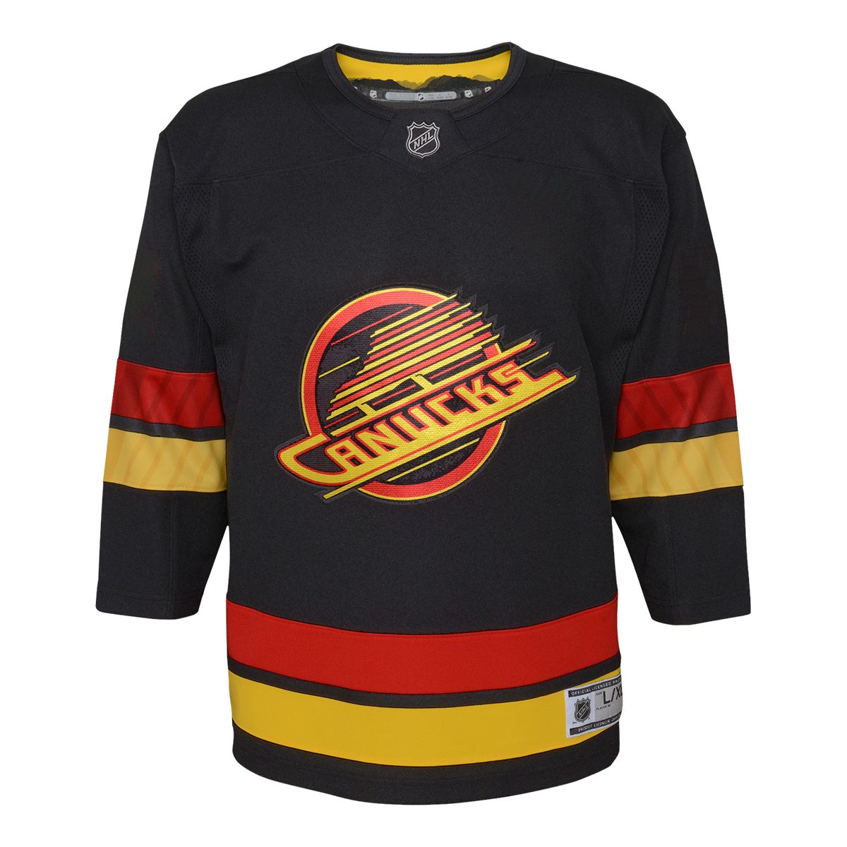 Vancouver Canucks NHL Express Twill Logo Hoodie - Skate Logo - Gold