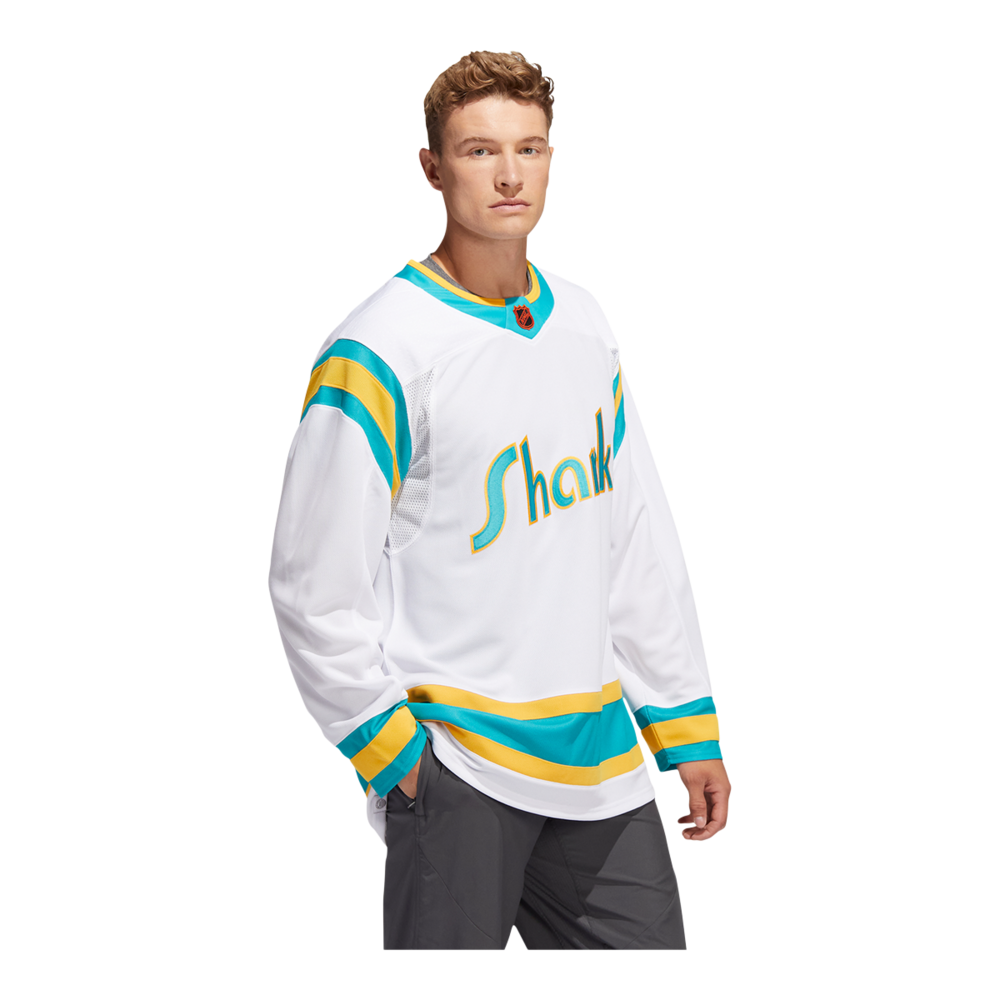 San Jose Sharks Adidas Men's Gray Reverse Retro Authentic Jersey  (Customizable)