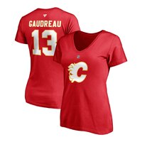 Calgary Flames Fanatics Women's Johnny Gaudreau Stacked Player T Shirt Composite_or_Mixed