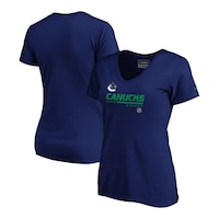 Vancouver Canucks Fanatics Women's Authentic Pro Speed V T Shirt Composite_or_Mixed