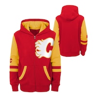 Youth Calgary Flames Outerstuff Faceoff Full Zip Hoodie Composite_or_Mixed