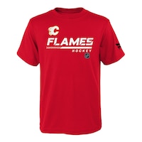 Youth Calgary Flames Outerstuff Authentic Pro T Shirt Front_Flat