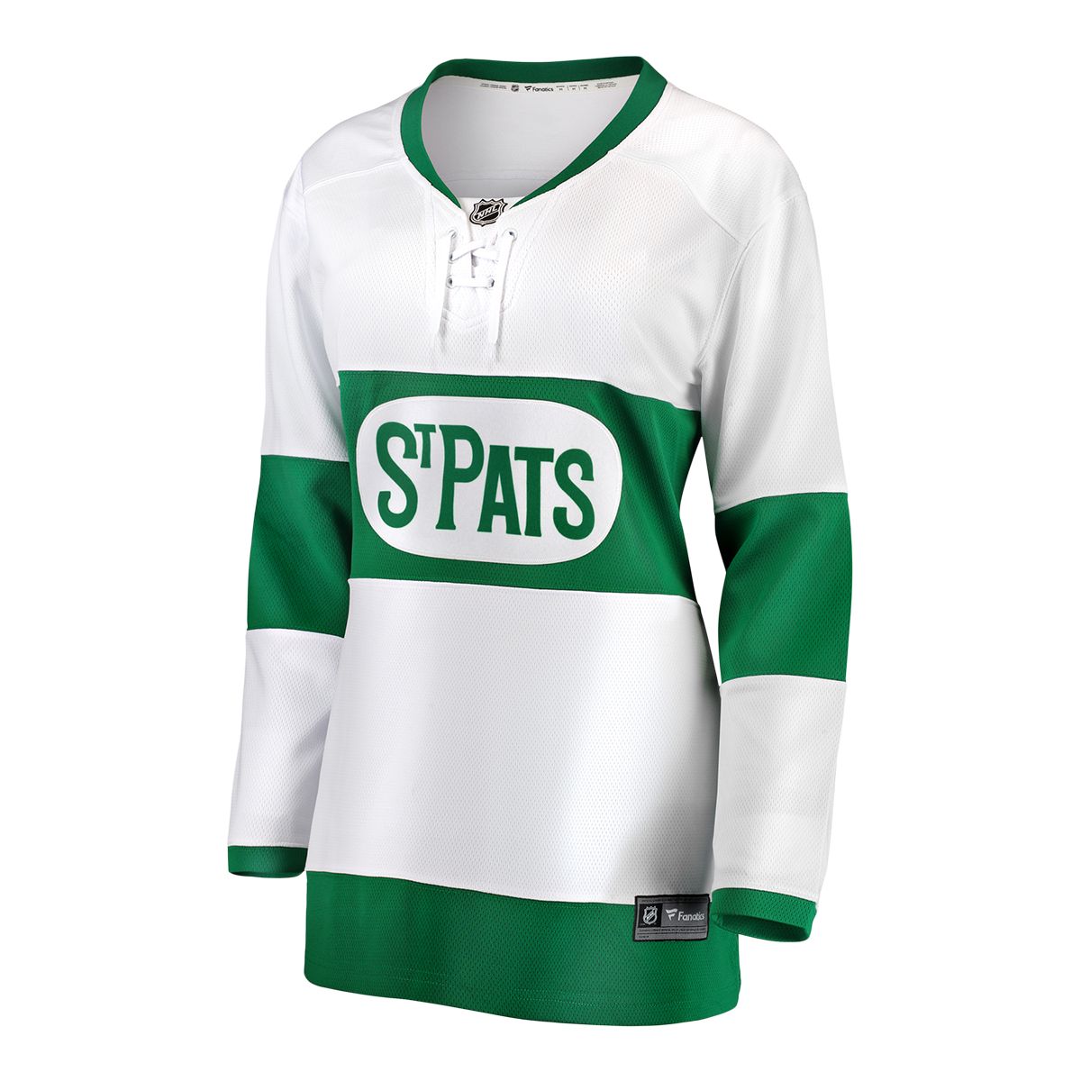 Toronto Maple Leafs Fanatics Women's Jersey, Hockey, NHL Front_Three_Fourths_Angled_Left