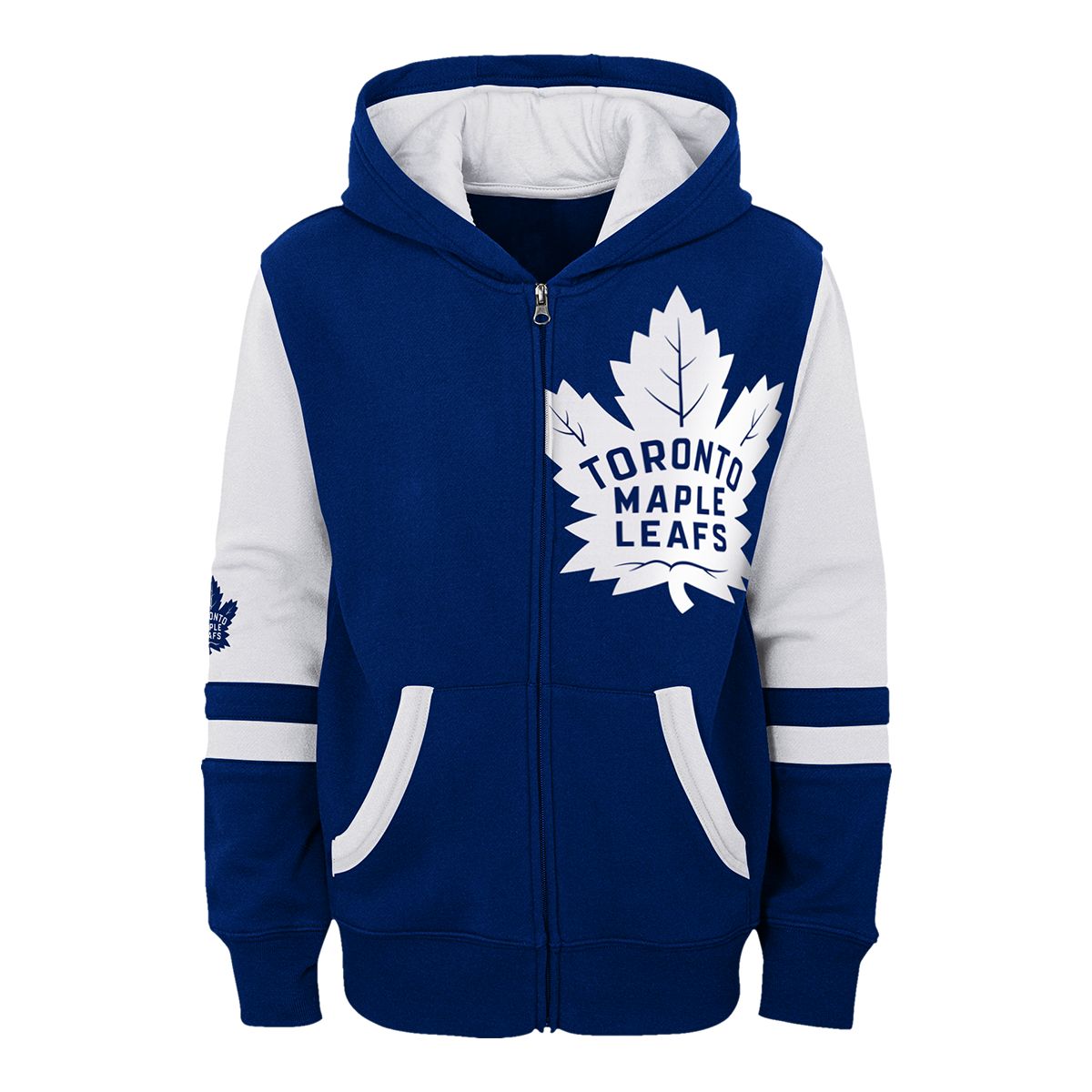 Youth Toronto Maple Leafs Outerstuff Faceoff Full Zip Hoodie