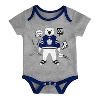 Toronto Maple Leafs Outerstuff Infant Triple Clapper Creeper Set Front_Flat