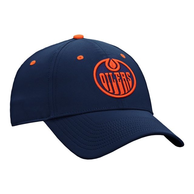 Edmonton Oilers Fanatics Strapback Adjustable Hat, NHL, Hockey Front_Three_Fourths_Angled_Right