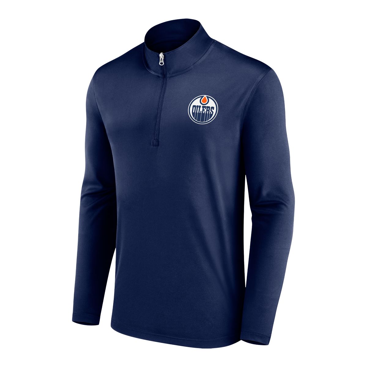 Edmonton Oilers Fanatics Team Poly 1/4 Zip Long SleeveTop