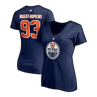 Edmonton Oilers Fanatics Women's Nugent Hopkins Authentic Stack T Shirt Composite_or_Mixed