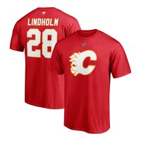 Calgary Flames Fanatics Elias Lindholm Stacked Player T Shirt Composite_or_Mixed