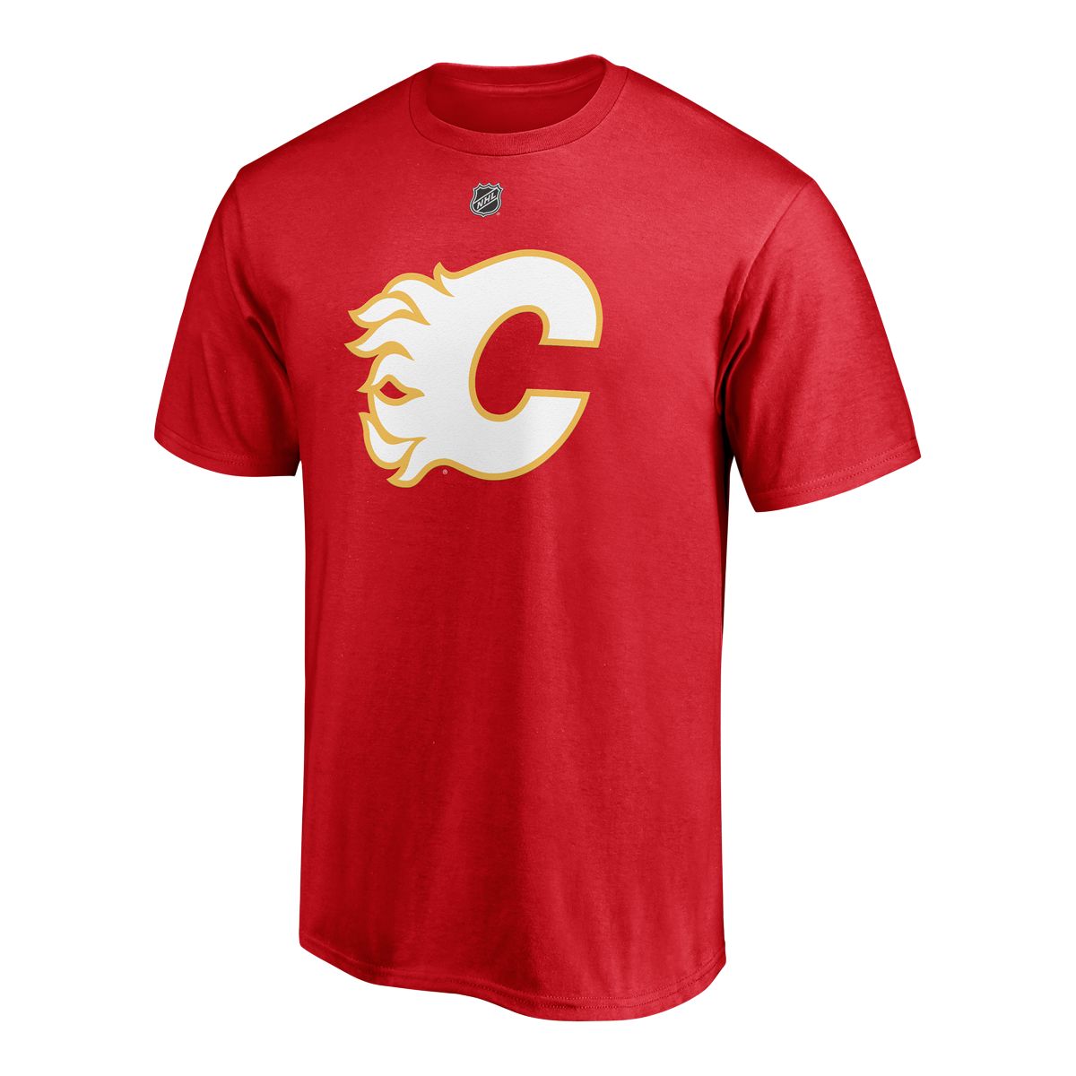 Calgary Flames Fanatics Elias Lindholm Stacked Player T Shirt