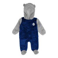 New Born Toronto Maple Leafs Outerstuff Game Hooded Coverall Front_Flat
