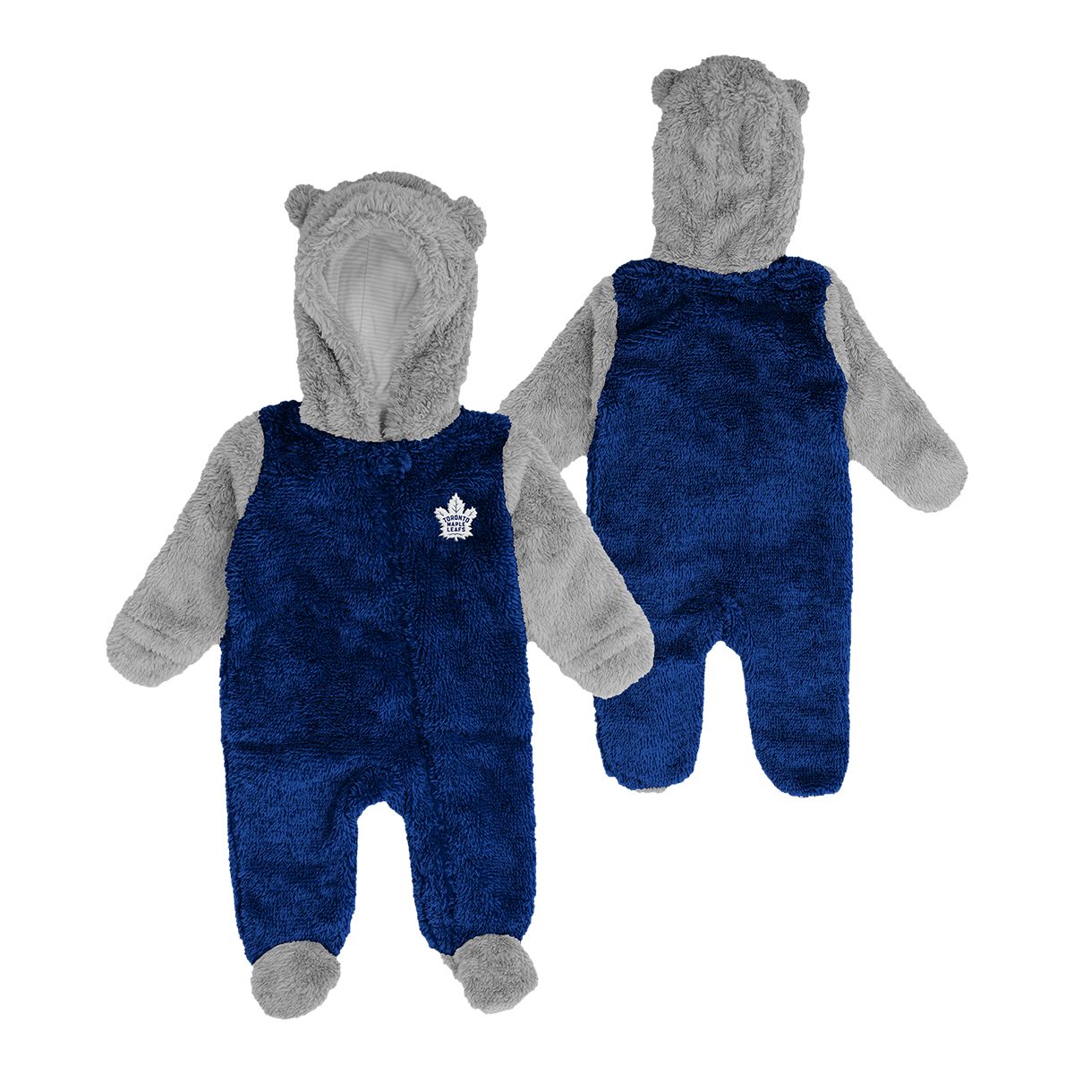 New Born Toronto Maple Leafs Outerstuff Game Hooded Coverall