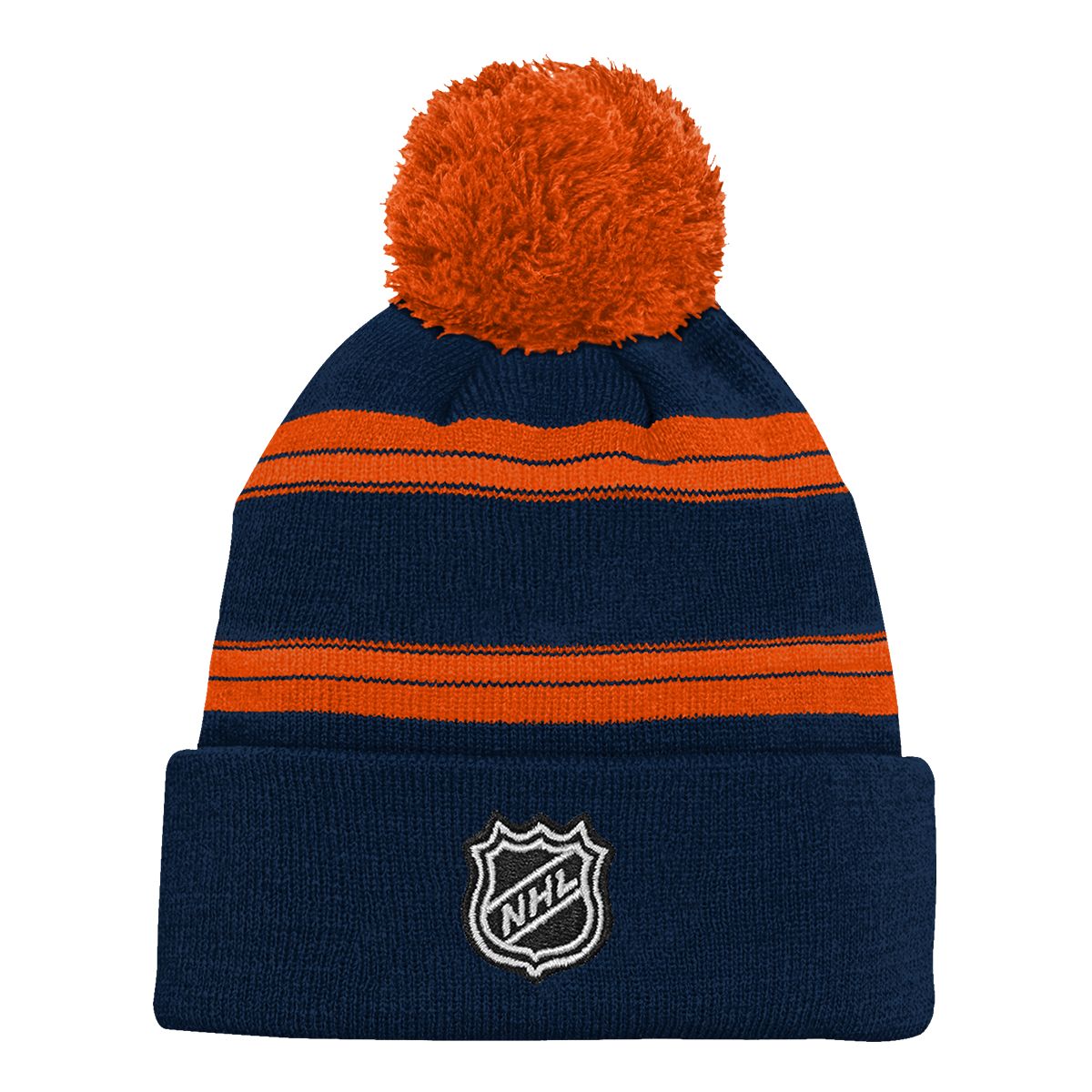 Youth Edmonton Oilers 3rd Jersey Jacquard Cuffed Pom Knit