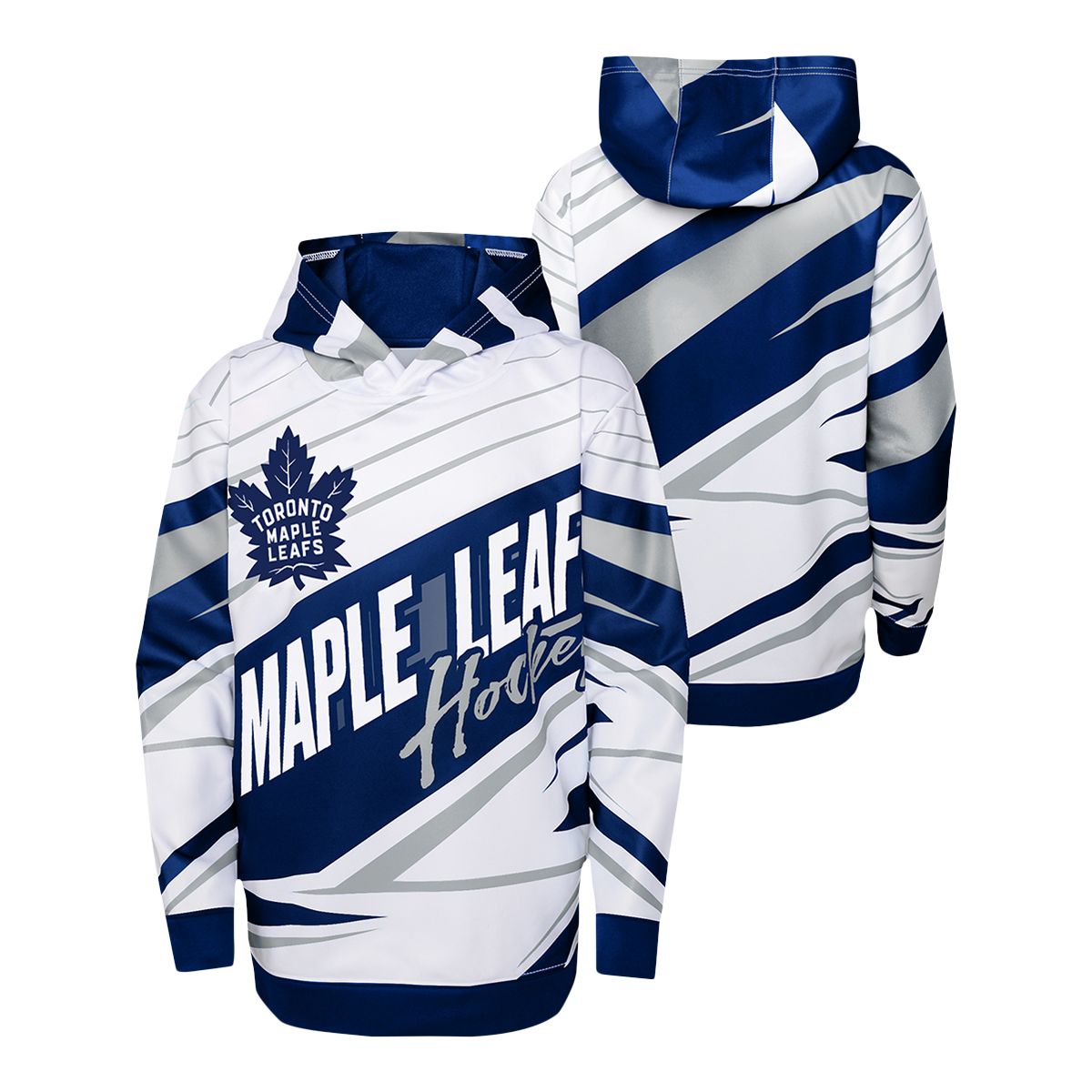 NHL Toronto Maple Leafs Boys 8-20 Long Sleeve Hooded Sweatshirt, Youth X-Large (18), Blue