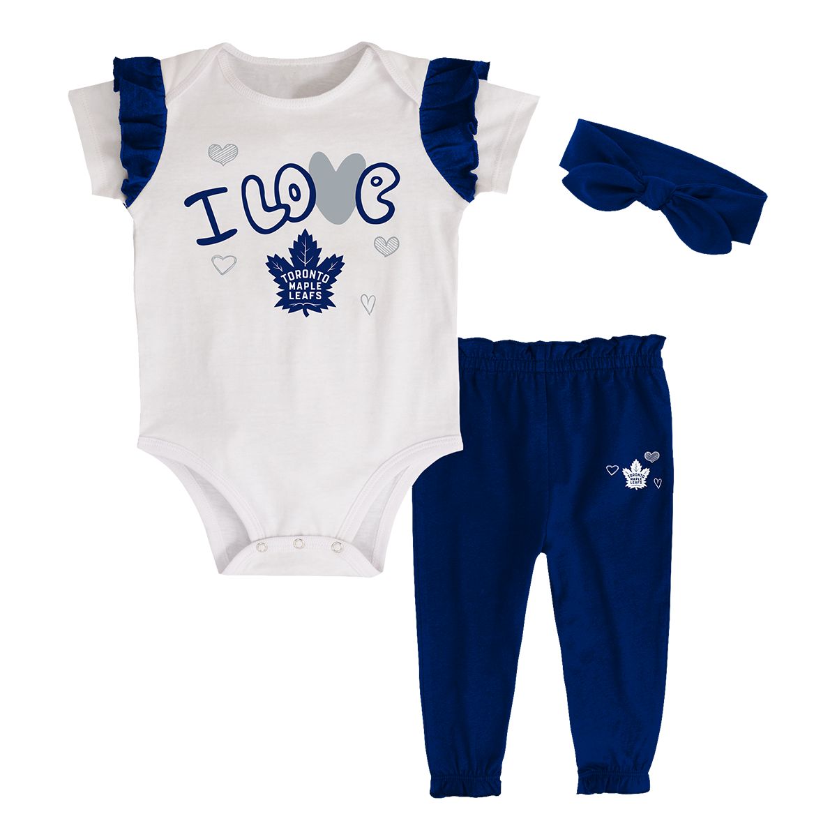 Infant Toronto Maple Leafs I Love Hockey Creeper
