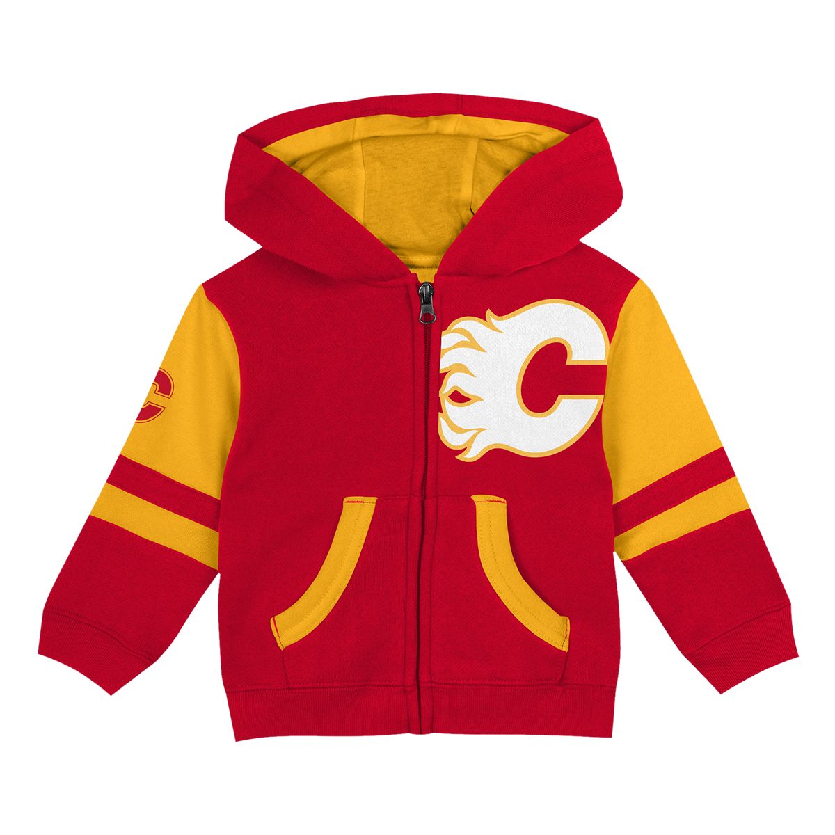 Outerstuff Kids' Calgary Flames Faceoff Full Zip Hoodie
