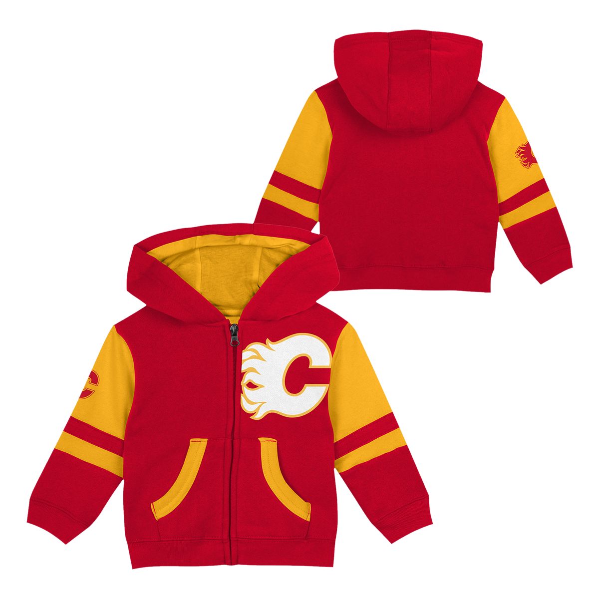 Outerstuff Kids' Calgary Flames Faceoff Full Zip Hoodie