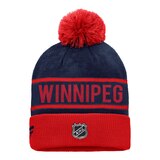 Winnipeg Jets Fanatics Alternate Auth Pro Rink Cuffed Pom Knit Hat Front_Flat