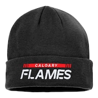 Calgary Flames Fanatics Authentic Pro Rink Cuffed Knit Hat Front_Flat