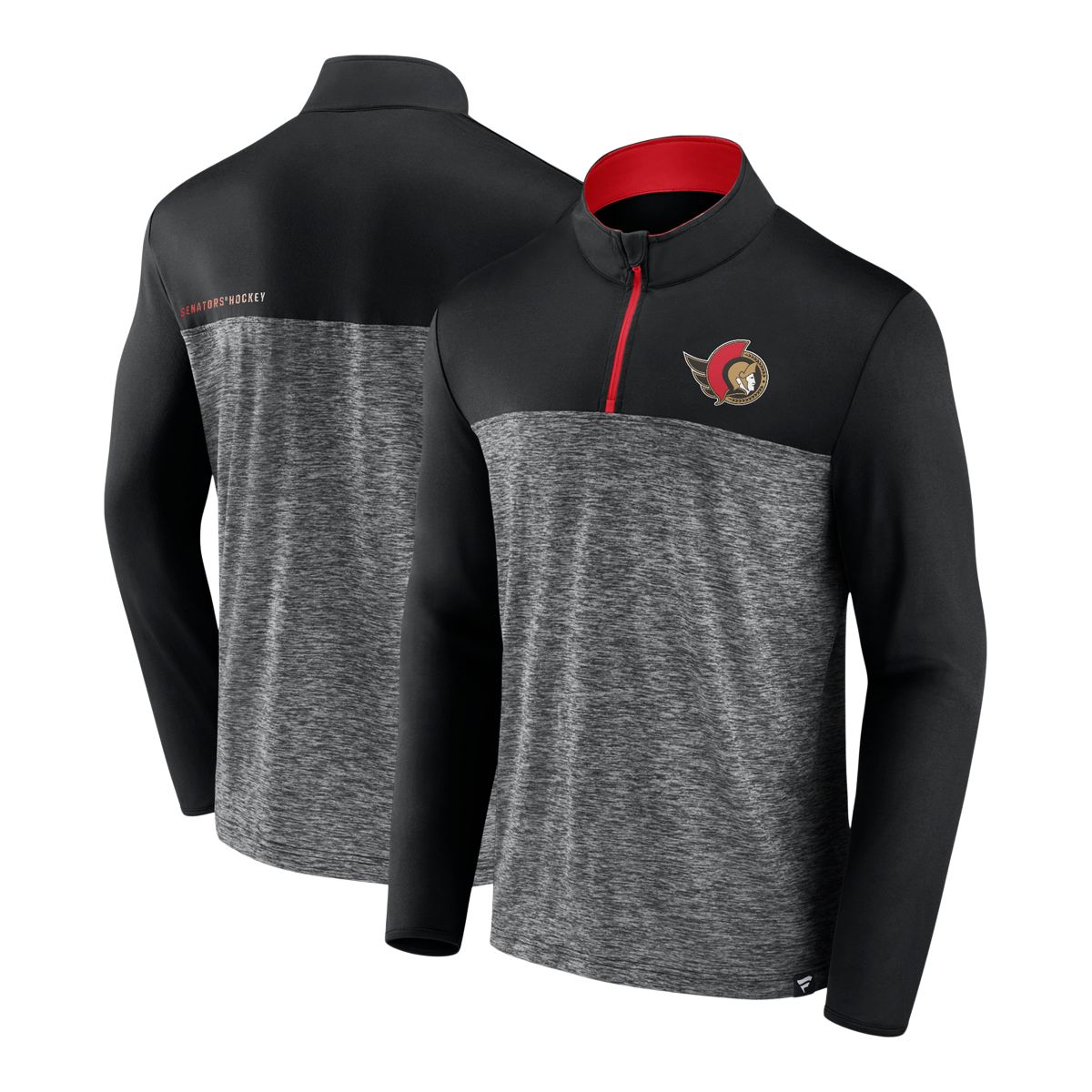 Ottawa Senators Fanatics Iconic Defender 1/4 Zip Long Sleeve Top
