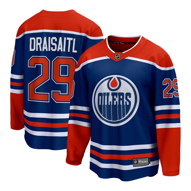 Edmonton Oilers Fanatics Leon Draisaitl Breakaway PA Jersey