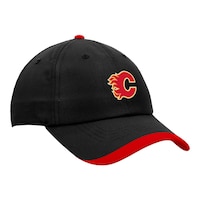 Calgary Flames Fanatics Authentic Pro Rink Unstruct Ripstop Cap Front_Angled_Right