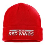 Detroit Red Wings Fanatics Authentic Pro Rink Cuffed Knit Hat Front_Flat