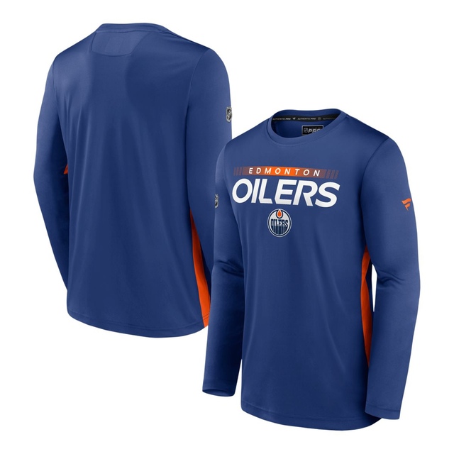 Edmonton Oilers Fanatics Athletic Pro Long-sleeve T-shirt