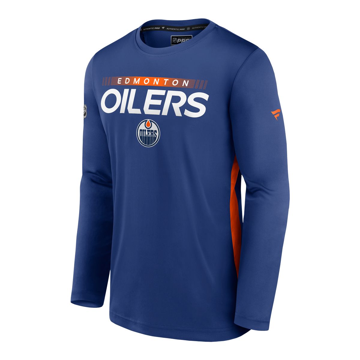 Edmonton Oilers Fanatics Athletic Pro Long-sleeve T-shirt