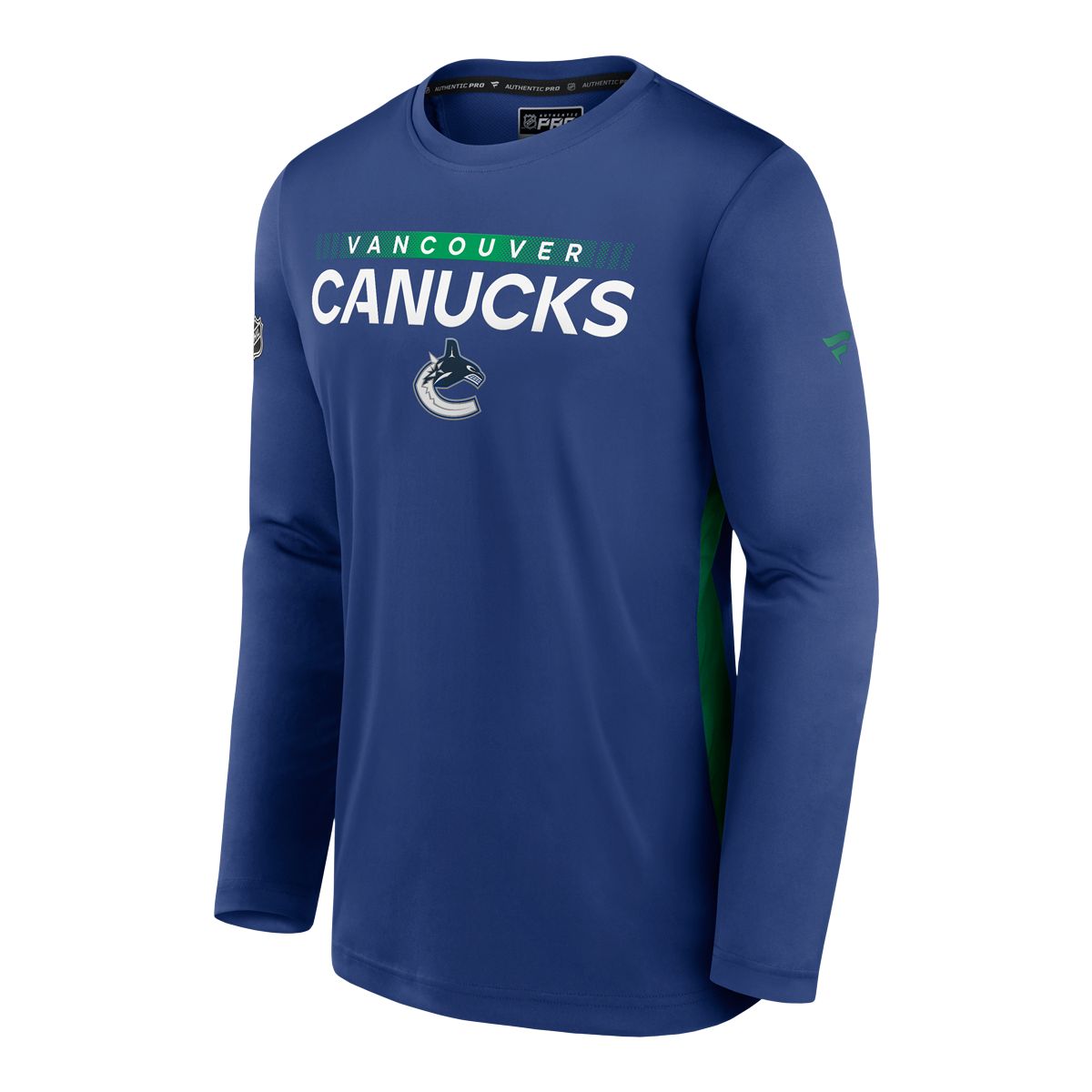 Men's Fanatics Branded Blue Vancouver Canucks Authentic Pro Tech T-Shirt