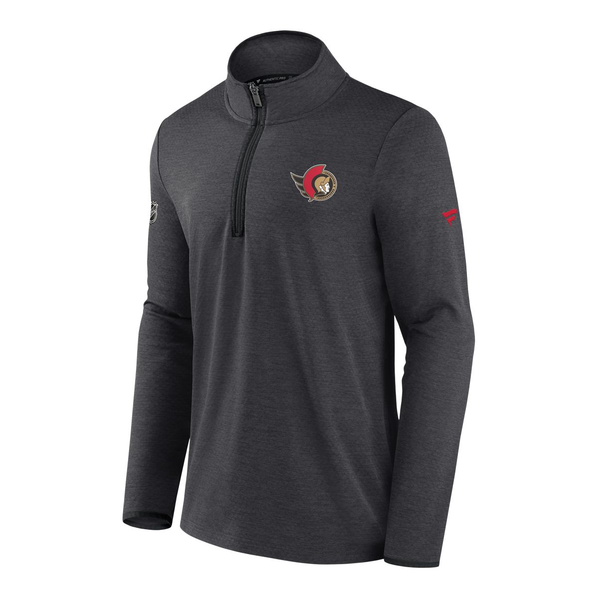 Fanatics Ottawa Senators Authentic Pro Rink Fleece Quarter Zip Top