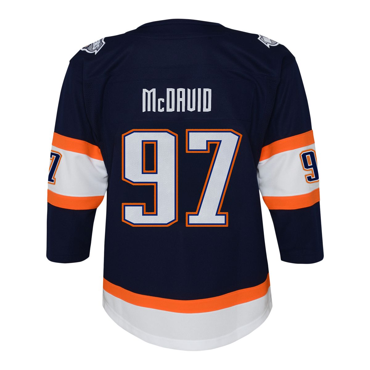 Outerstuff Youth Connor McDavid Royal Edmonton Oilers 2023 NHL Heritage Classic Premier Player Jersey Size: Small