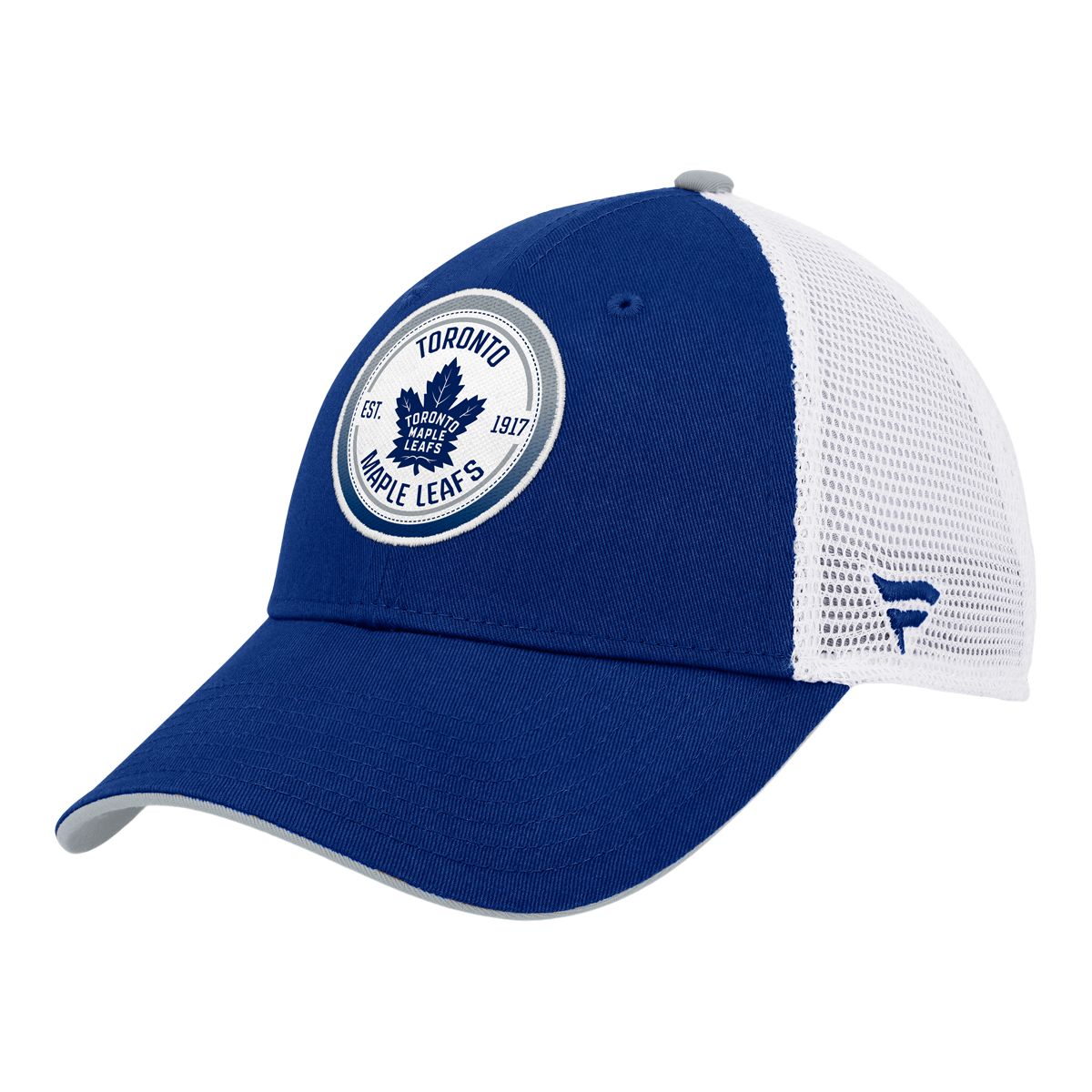 Toronto Maple Leafs Fanatics Iconic Gradient Struct Truck Cap Front_Angled_Left