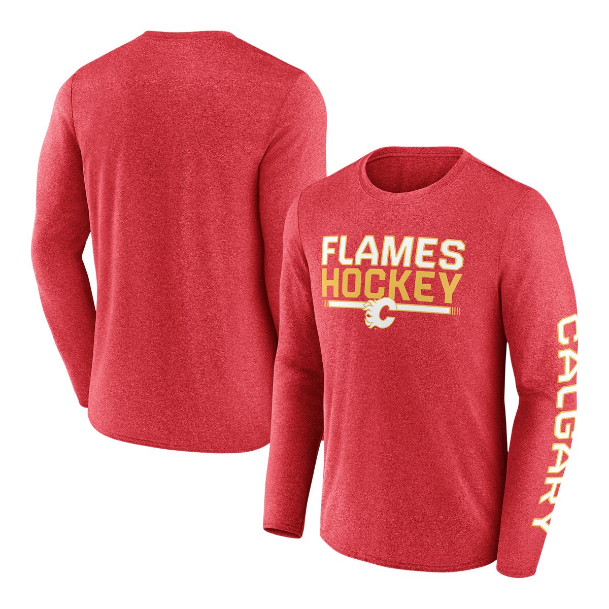 Image of Calgary Flames Fanatics Sweep Long Sleeve Shirt