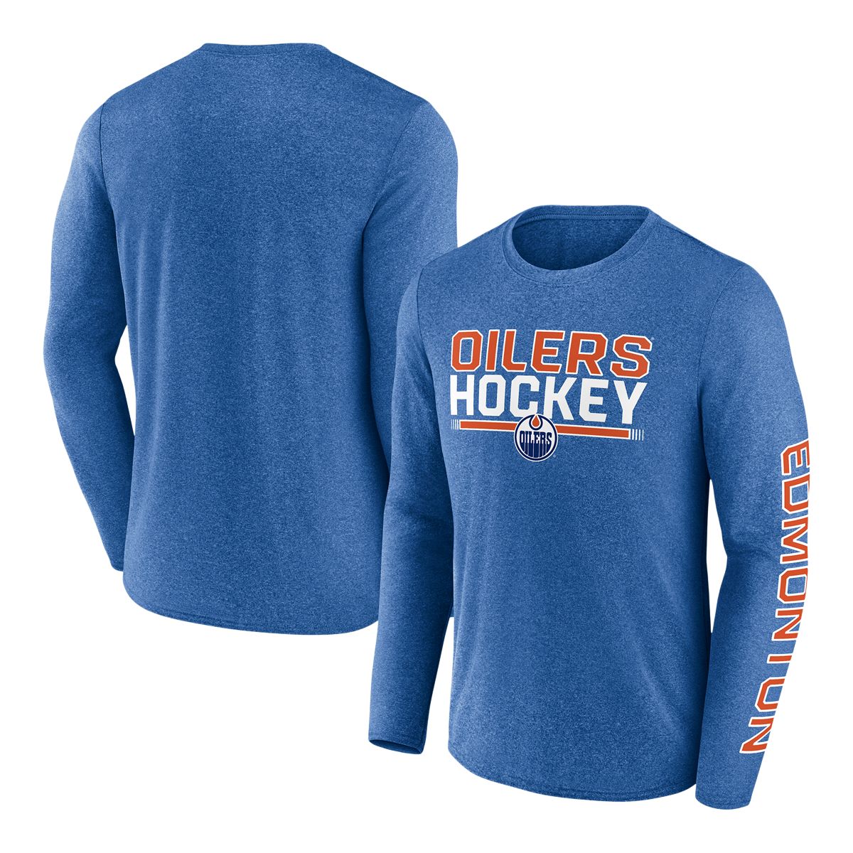Image of Edmonton Oilers Fanatics Sweep Long Sleeve Shirt