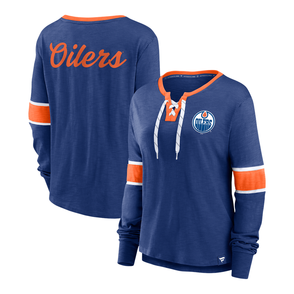 Image of Edmonton Oilers Fanatics Women's Effervescent Long Sleeve Shirt