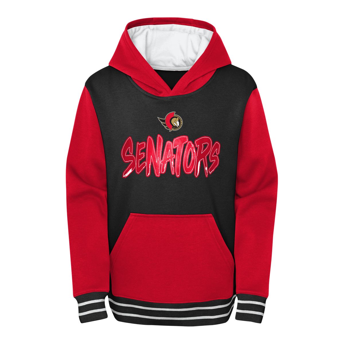 Youth Ottawa Senators Outerstuff Reverse Retro Fleece Hoodie