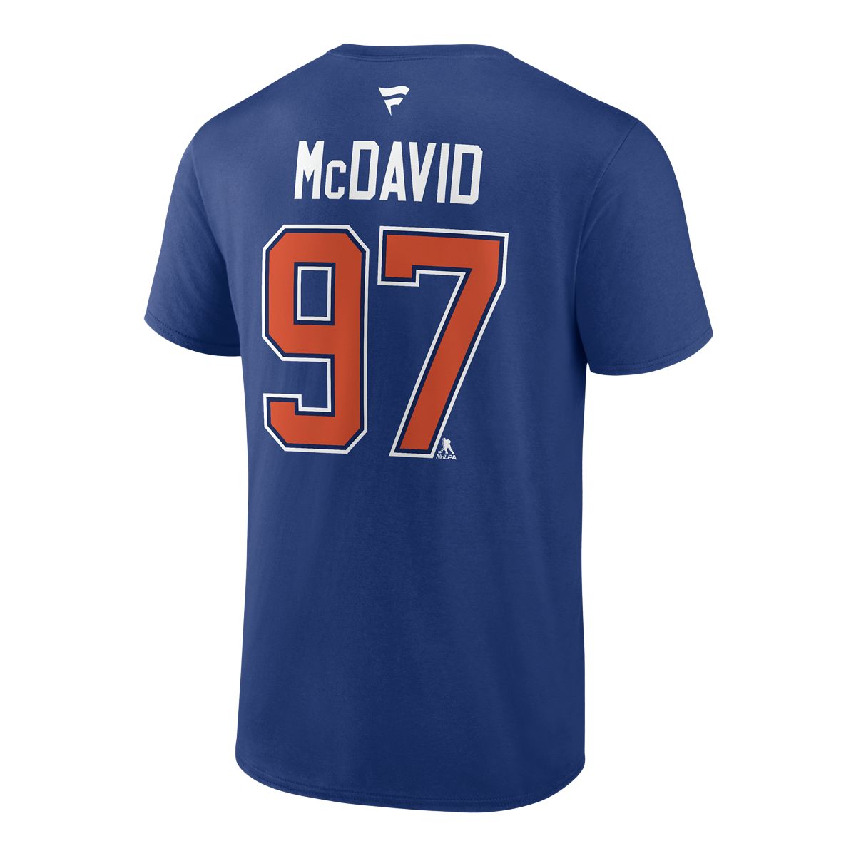Edmonton Oilers McDavid Roy Fanatics Branded Navy Authentic Stack Name and Number T-Shirt