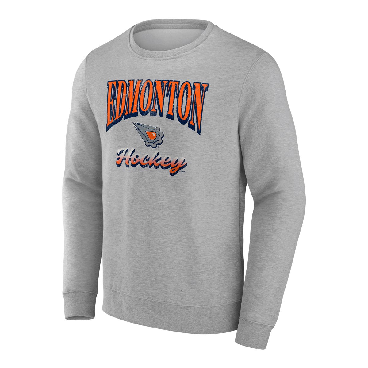 Edmonton Oilers Fanatics Reverse Retro Neck Fleece Sweatshirt