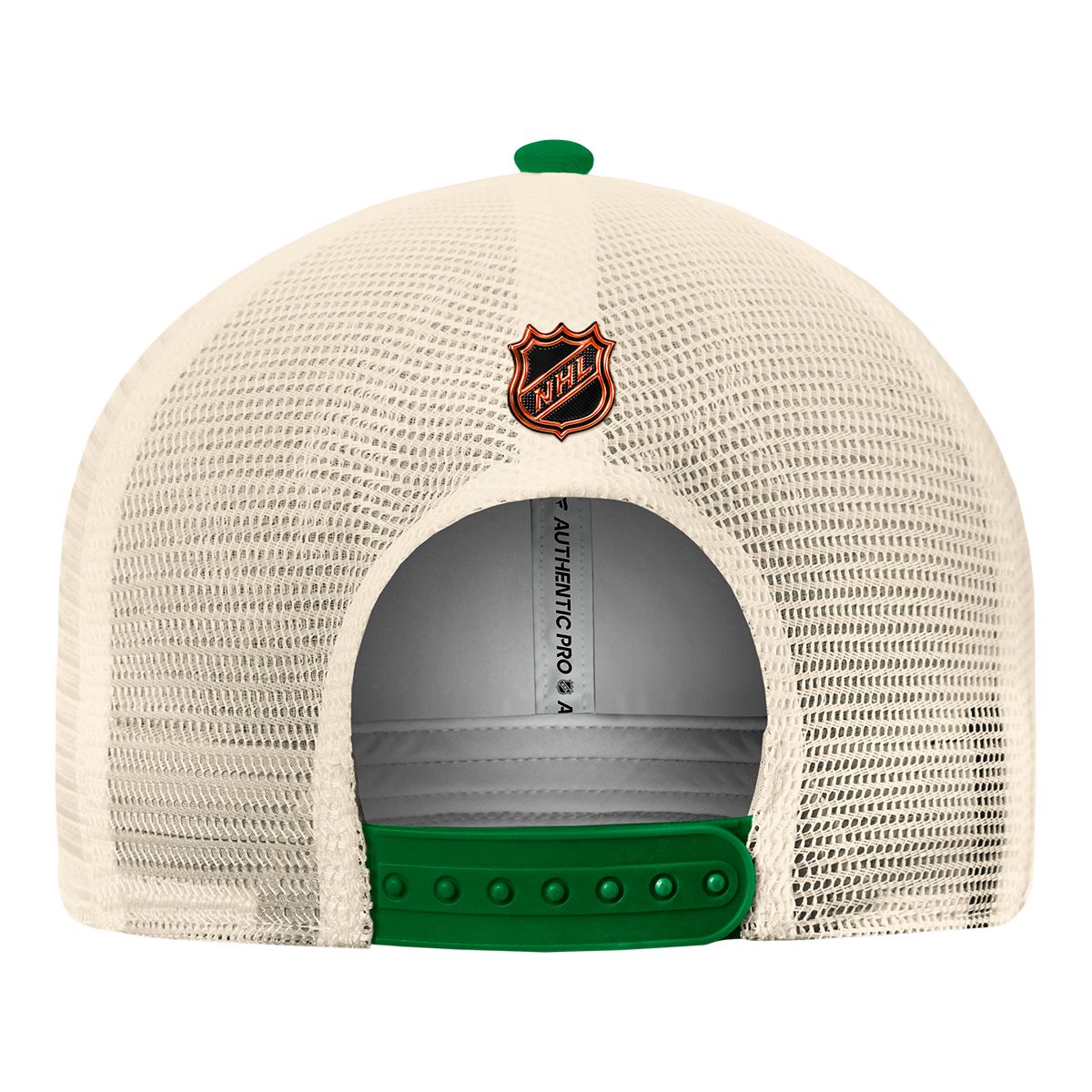 Vancouver Canucks Fanatics Authentic Pro Reverse Retro Struct Adjustable Meshback Cap Back_Flat