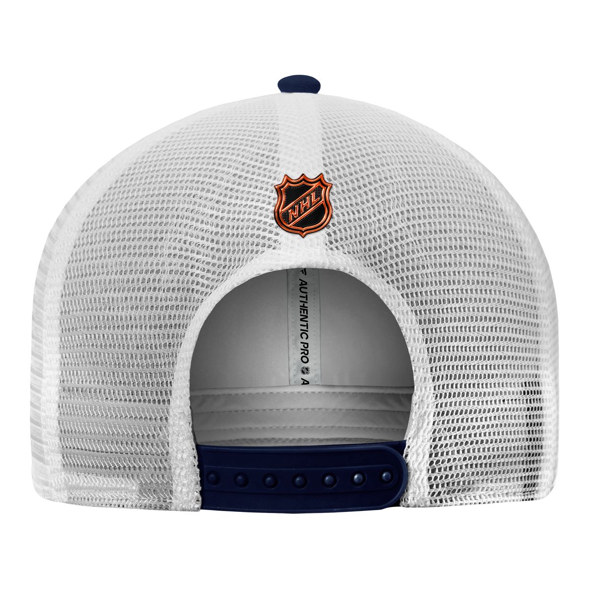 Seattle Kraken Fanatics Reverse Retro Authentic Pro Struct Adjustable Meshback Cap Back_Flat