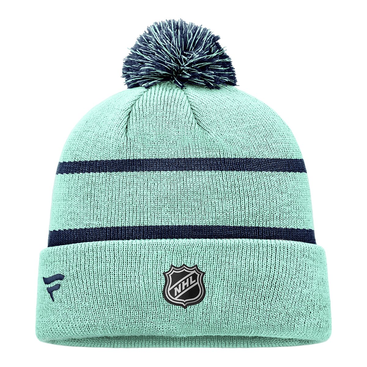 Seattle Kraken Fanatics Reverse Retro Pom Knit Hat Front_Flat