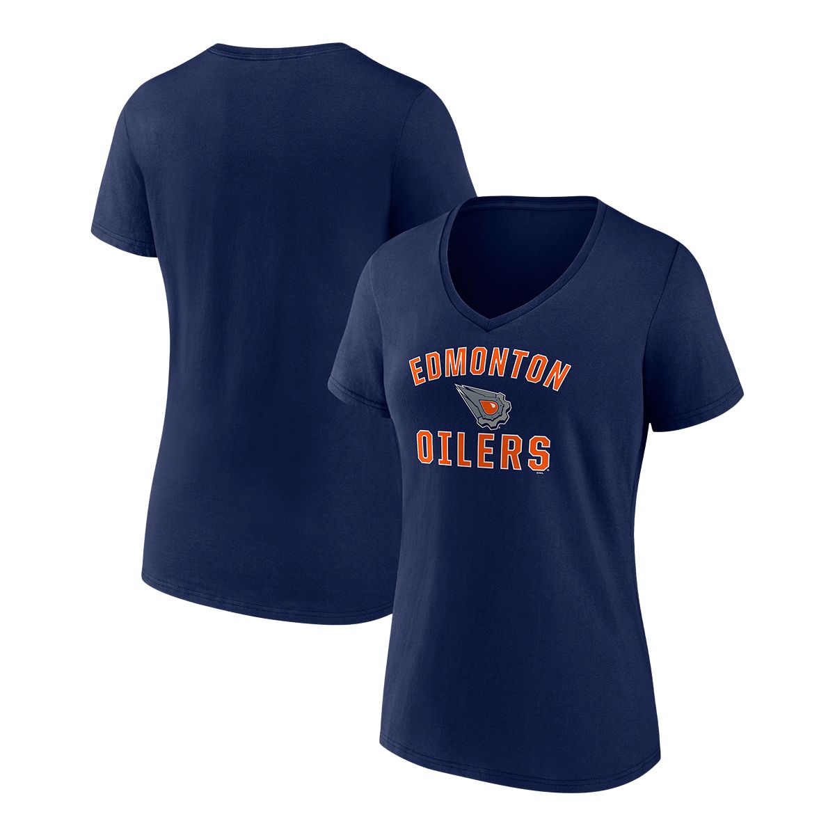 Edmonton Oilers Fanatics Women S Reverse Retro V Neck T Shirt Sportchek