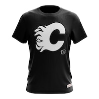 Calgary Flames Mitchell & Ness Negative Space T Shirt Front_Flat